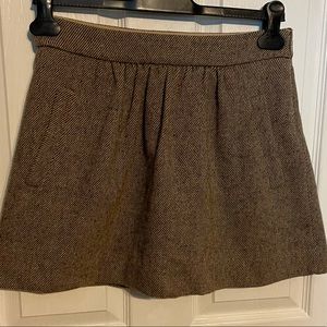 J Crew flared wool mini skirt
